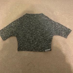 Gymshark Slounge Crop Top - Black Marl